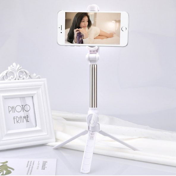 Color: Blanco - Compatible con Apple, soporte trípode para selfies