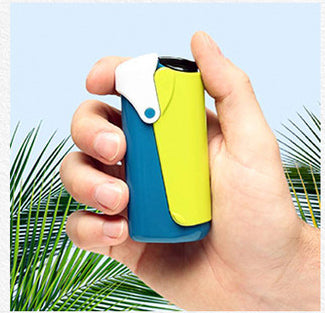 KT-717 Portable Lighter Shape Compact Foldable Toothbrush Travel Camping Outdoor with Toothpaste Bottle