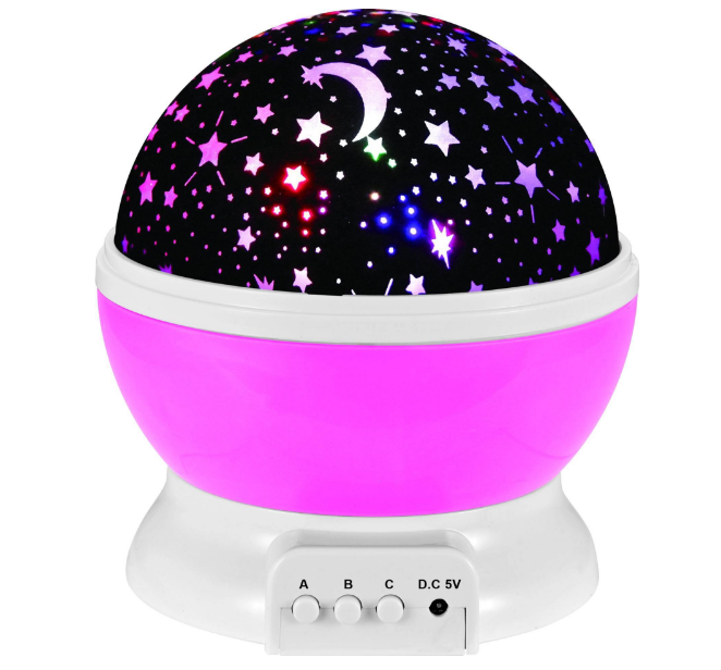 Estilo: cielo estrellado, color: rosa, 3 unidades. Gira el proyector de cielo romántico.