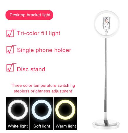 Color: Blanco - Selfie Ring Light LED portátil para Youtube Vlog Live Photo