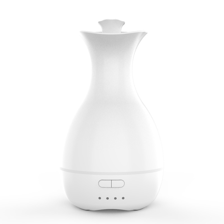 Humidificador de aire ultrasónico de 200ML, difusor de aceites esenciales con arreglo floral y luz nocturna colorida para el hogar y la Oficina