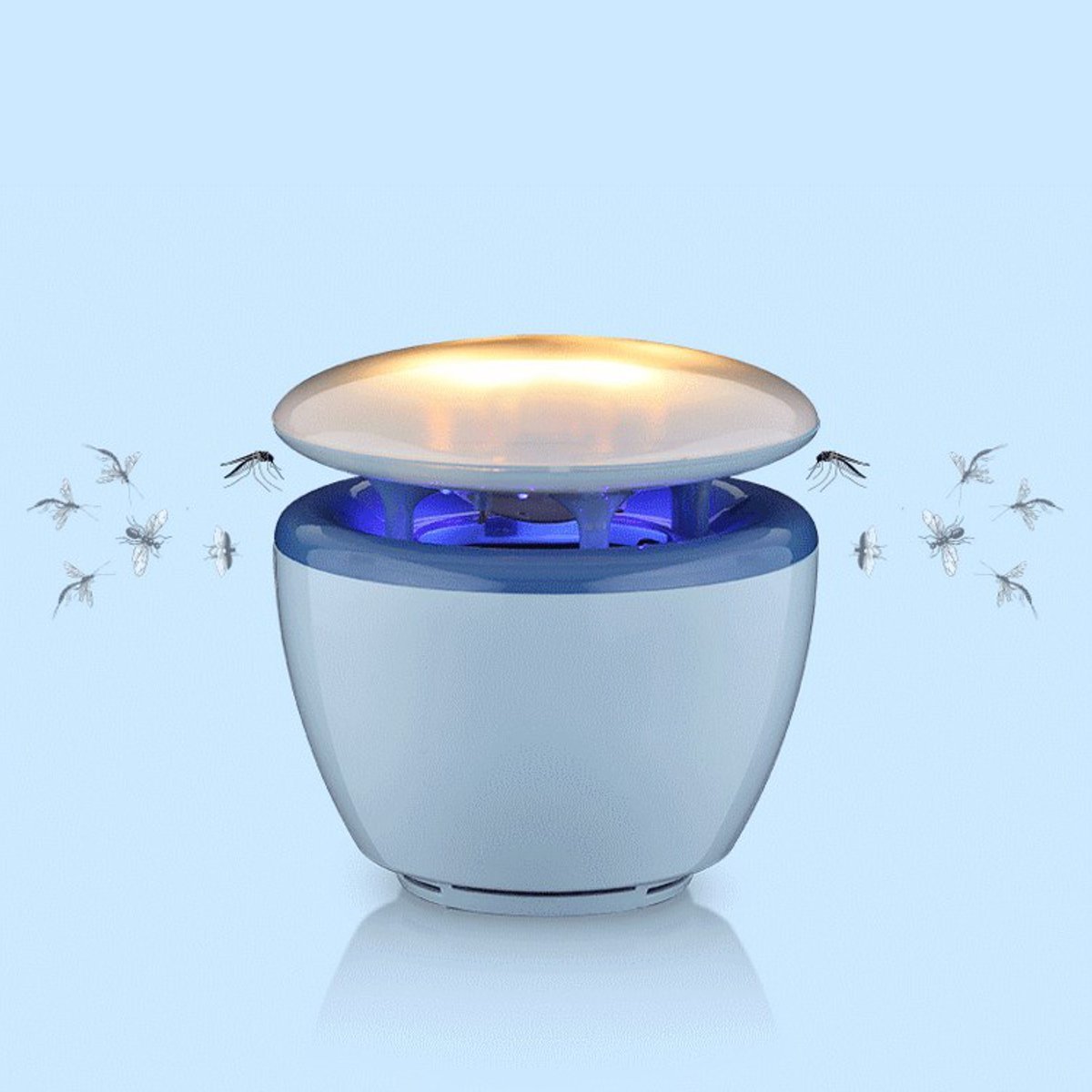 90-250V 6W Electric Mosquito Dispeller Zapper Killer LED Physical Fly Insect Bug Trap Lamp Bulb