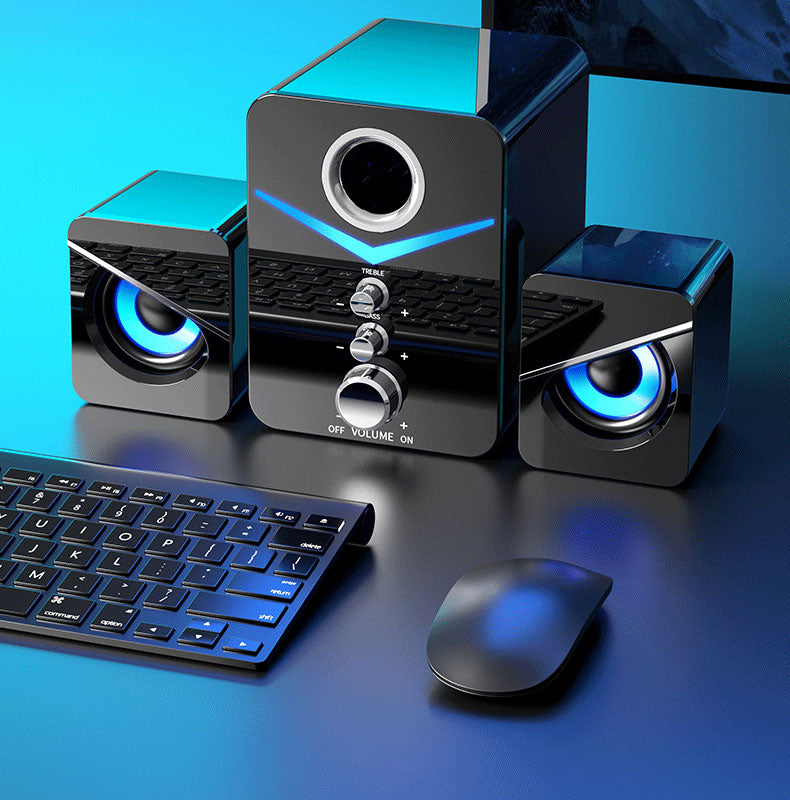 Color: Black, style: Standard - Compatible With , Computer Audio Home Desktop Notebook Universal Small Speaker