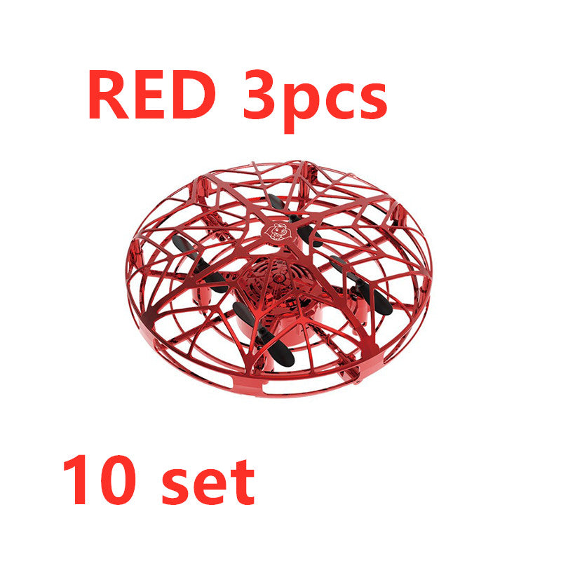 Color: 10 set - Flying Helicopter Mini Drone UFO RC Drone Infraed Induction Aircraft