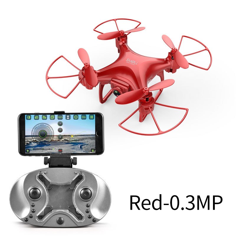Color: Red 0.3MP - S26 mini four-axis aircraft HD wifi aerial camera remote control aircraft resistant drone boy cross-border toys