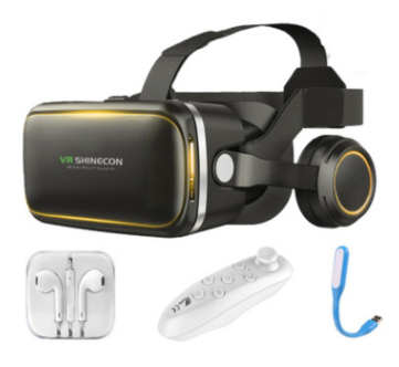 style: 5 - Original VR Shinecon Gafas De Realidad Virtual 120 Fov 3D Gafas Google Carton Con Auriculares Estereo Caja Para Smartphone