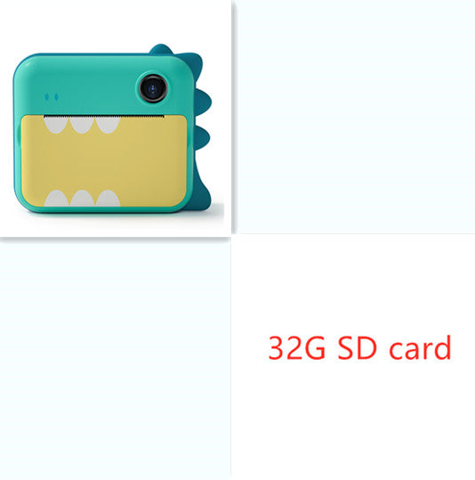 Color: Green 32GB SD card - Children's Camera Digital Camera Toy Photo Printable Set