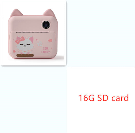 Color: Pink 16GB SD card - Children's Camera Digital Camera Toy Photo Printable Set