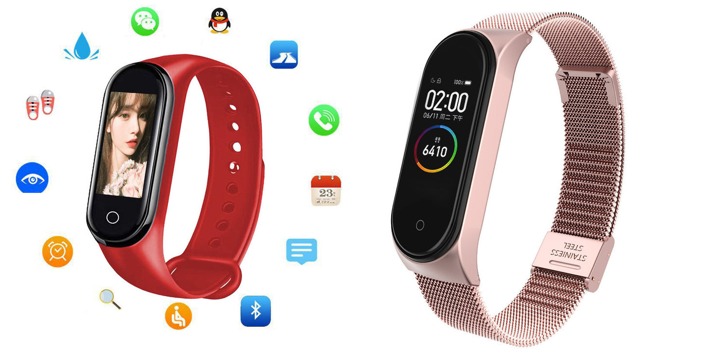 Color: Red and Pink - M4s smart bracelet