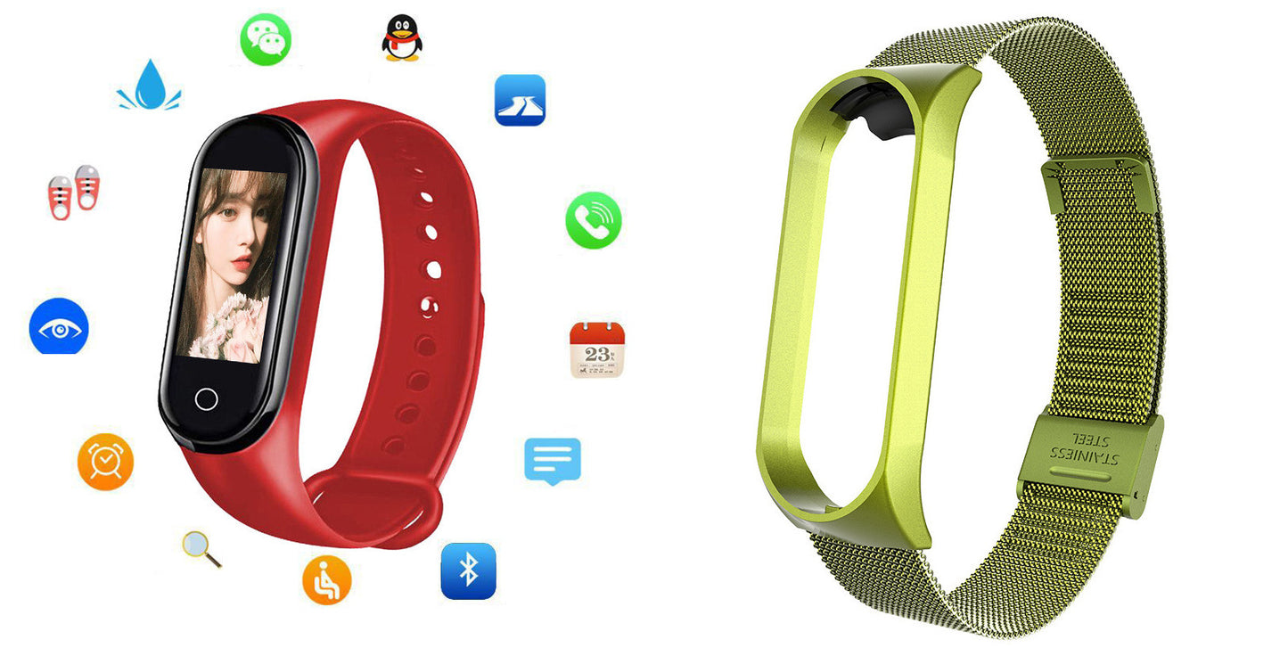 Color: Red and Green - M4s smart bracelet