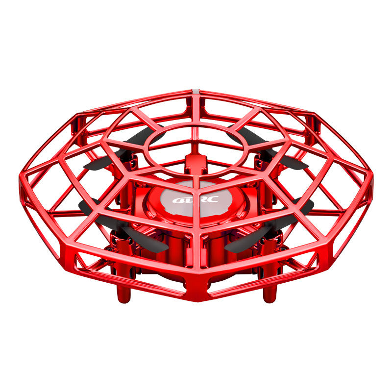 Color: Red - Mini RC Ufo Drone Aircraft Hand Sensing Infrared RC Helicopter Small Drohne Quadcopter Electronic Induction Flayaball Kids Toys