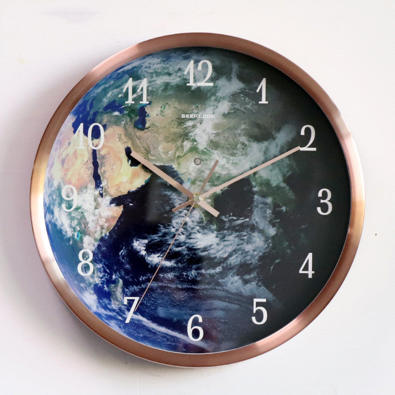Reloj de pared con luz nocturna LED de inducción activada por voz Reloj de pared luminoso creativo