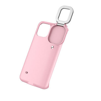 New Ring Flashing Light Mobile Phone Case Net Celebrity Live Selfie Beauty Supplement Light Iphone12 Mobile Phone Protective Case