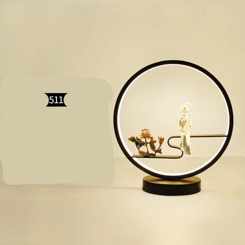 style: A511 - Home Study Bedroom Bedside Lamp Classical Hotel Creative Decoration Gift Lamp