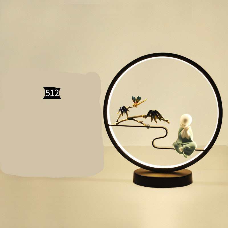 style: A512 - Home Study Bedroom Bedside Lamp Classical Hotel Creative Decoration Gift Lamp