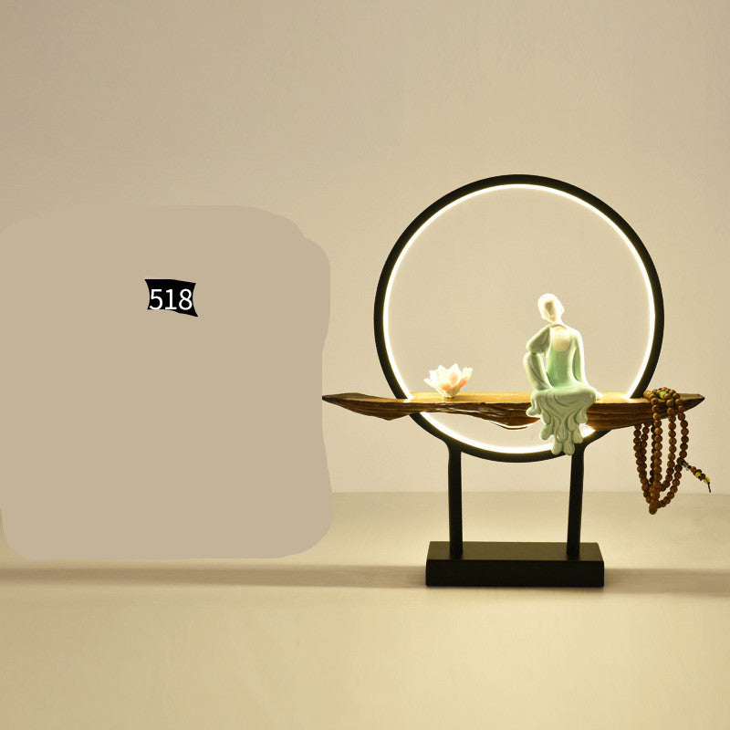 style: A518 - Home Study Bedroom Bedside Lamp Classical Hotel Creative Decoration Gift Lamp