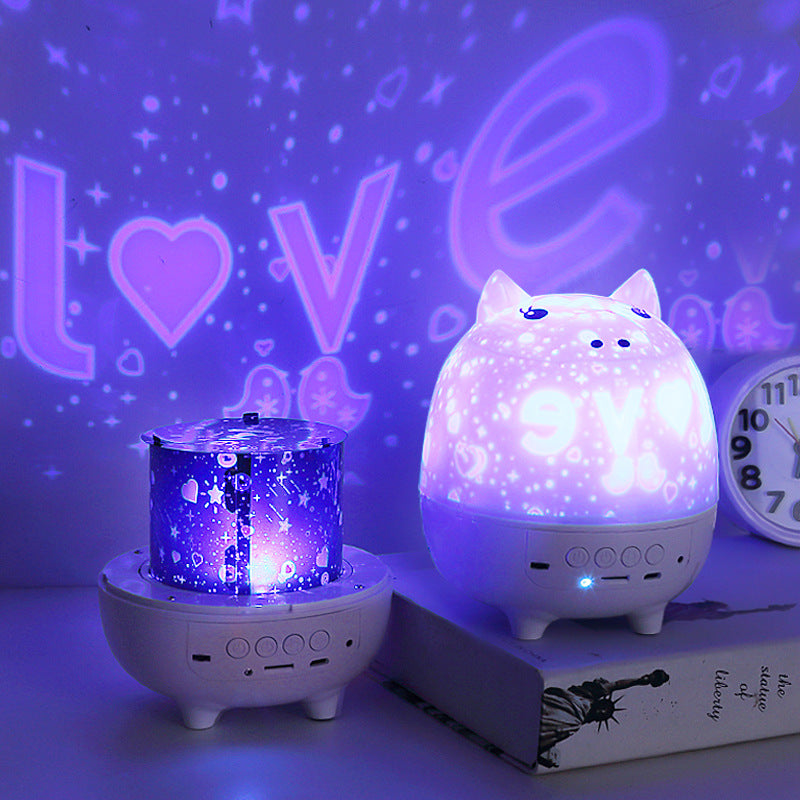 Color: Photo Color, style: E-USB, power: - Cartoon Pig Remote Control for Kids Bedroom Sleeping Light Bedroom Bedside Table Lamp Projector Night Light
