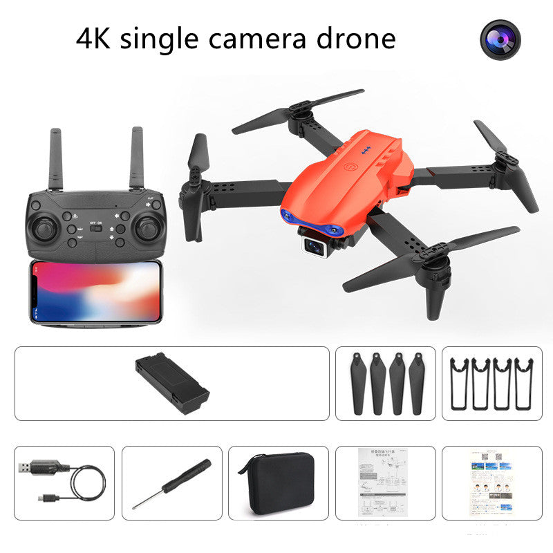 Color: Orange. Single 4k camera - Long Battery Life Of Dual-camera Quadcopter