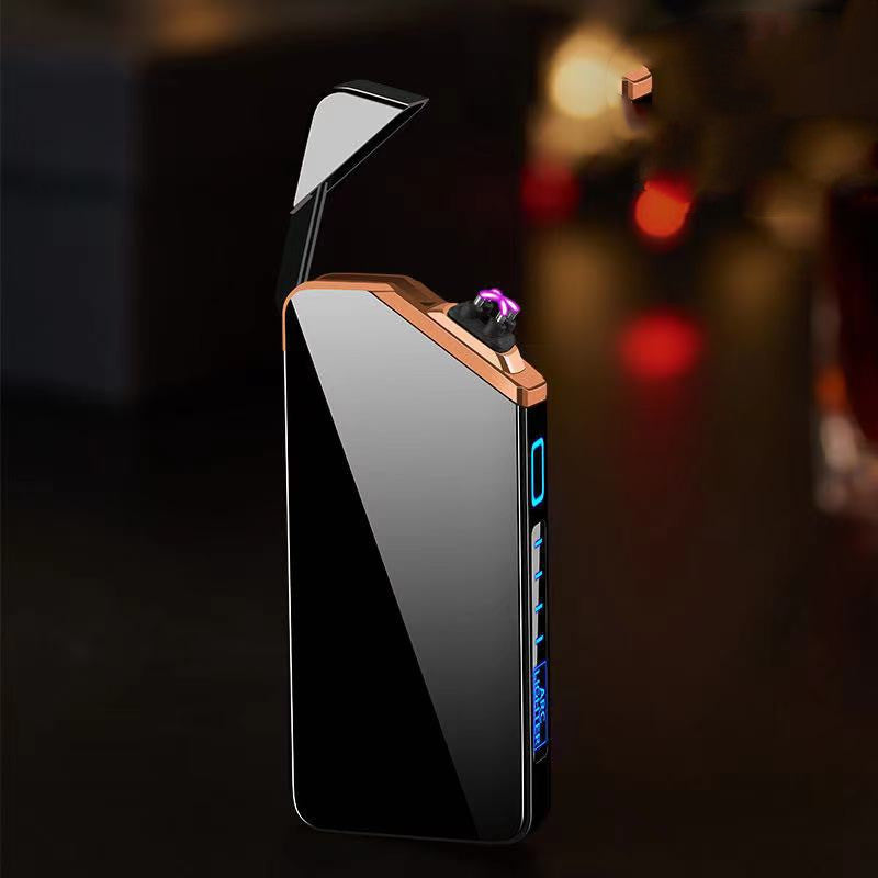 Color: Black, style: Paperback-USB, Electrical outlet: - Black Usb Rechargeable Metal Lighter Personality Small Windproof Electronic Modern Minimalist Lighter