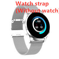 Color: strap Silver - Round screen smart watch