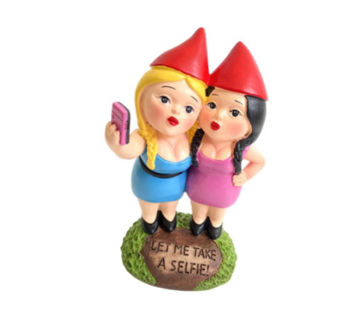 Tomando Selfie Navidad Decoración Pequeña Escultura Para El Hogar Jardín De Hadas Césped En Miniatura