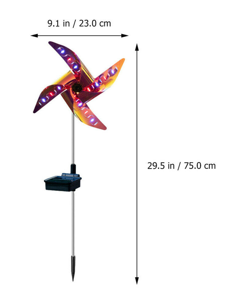 Luz giratoria de viento Solar Led, camino de jardín, molinetes de jardín al aire libre, decoración de molino de viento, Patio, césped, decoración de vacaciones de Navidad