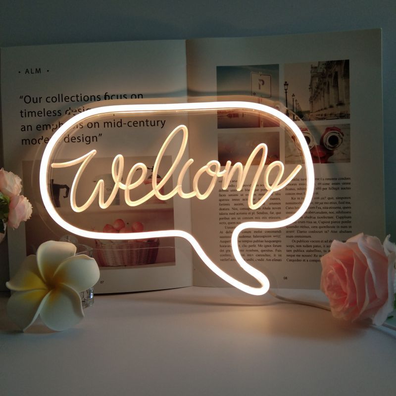 style: 4style, Model: USB - Creative Gifts Home Decoration Christmas Sun Clouds English Neon Lights