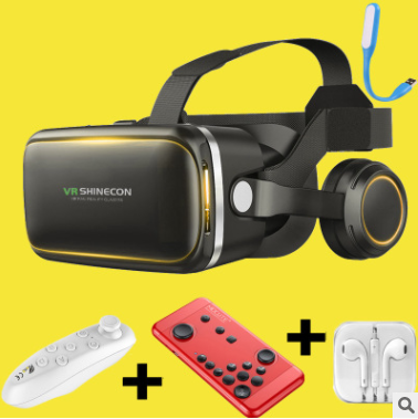 estilo: 7 - Original VR Shinecon Gafas De Realidad Virtual 120 Fov 3D Gafas Google Carton Con Auriculares Estéreo Caja Para Smartphone