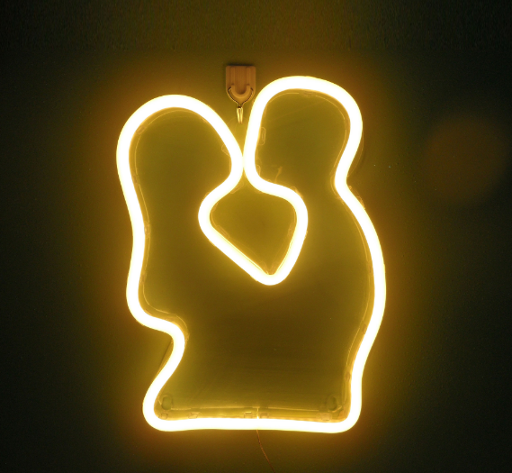 estilo: R - Luces de neón LED que cuelgan luces decorativas de pared que abren luces de neón