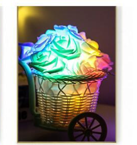 Color: Colorful, style: USB-1.5m, length: - LED Rose Flower Lights