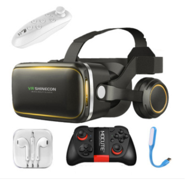 style: 4 - Original VR Shinecon Gafas De Realidad Virtual 120 Fov 3D Gafas Google Carton Con Auriculares Estereo Caja Para Smartphone