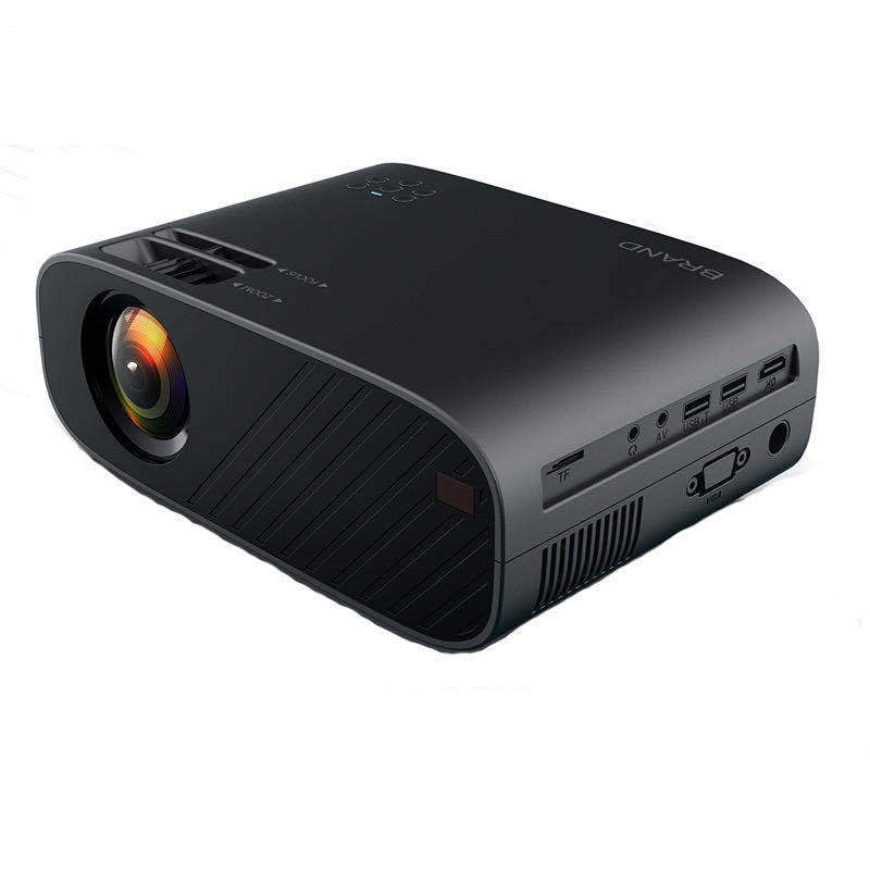 Color: Black, Style: Mobile version-US, Model: - New portable projector