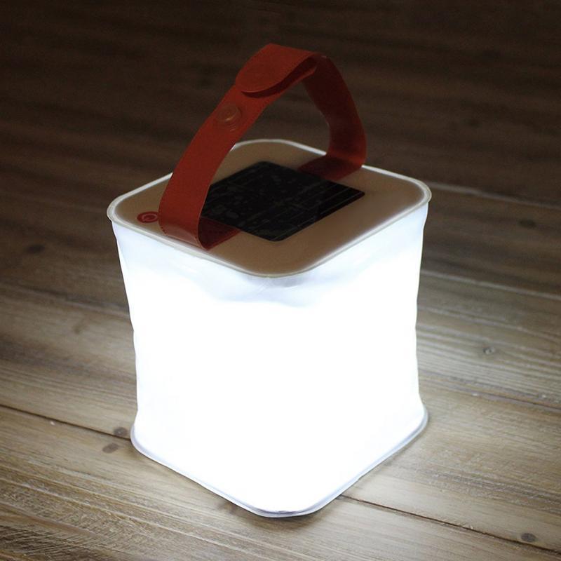 Nueva linterna LED Solar plegable para campamento, linterna impermeable, lámpara de iluminación de globo inflable de mano