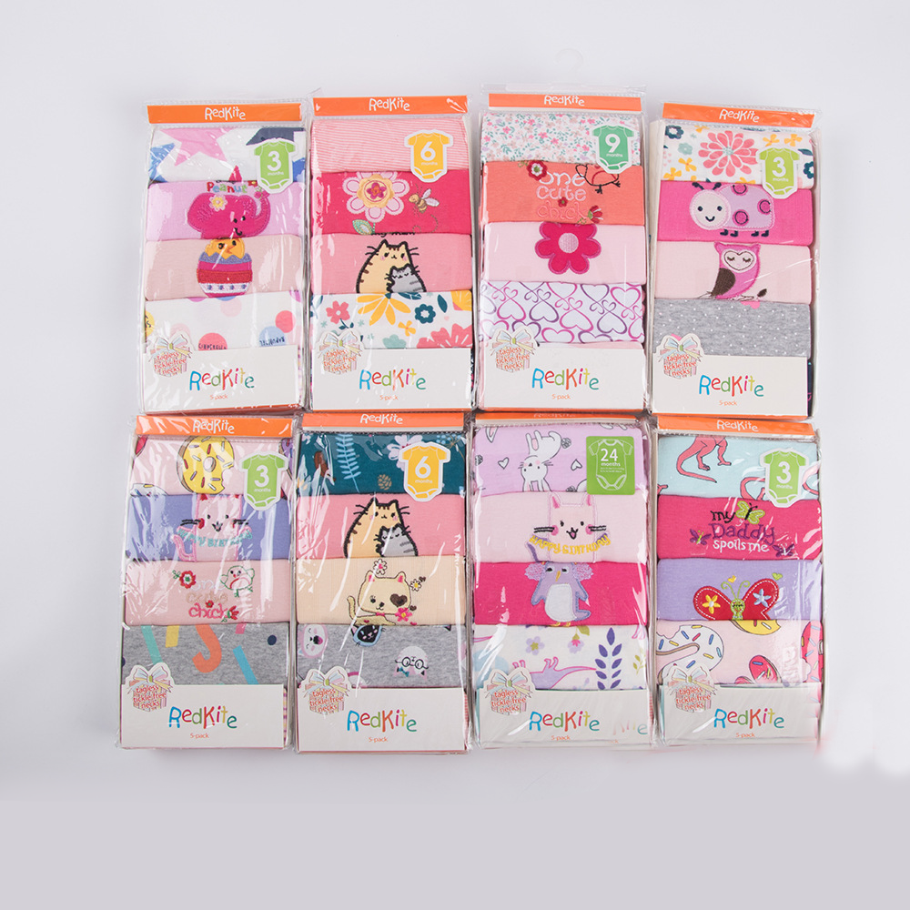 Color: Random, Size: 6M-Baby girl, Model: - Baby Triangle Harmony 5 pieces