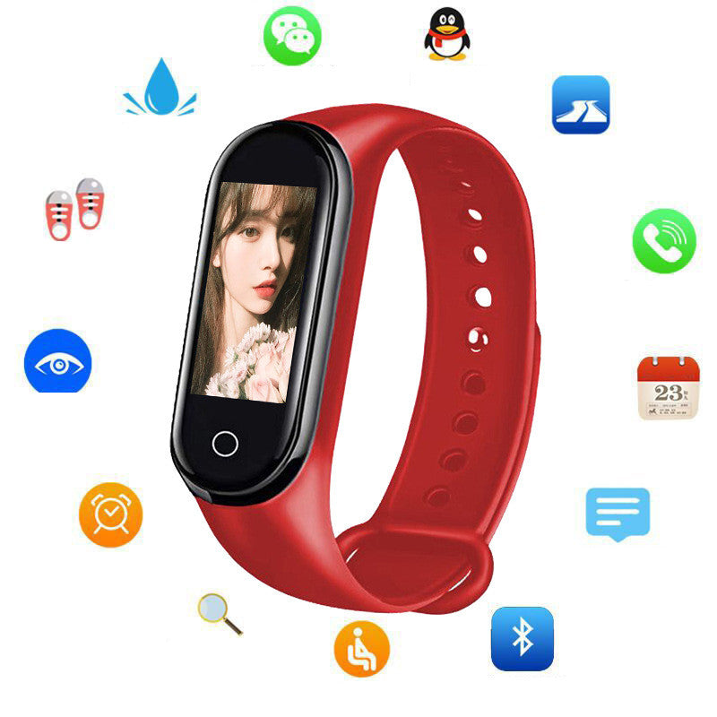 Color: Red - M4s smart bracelet