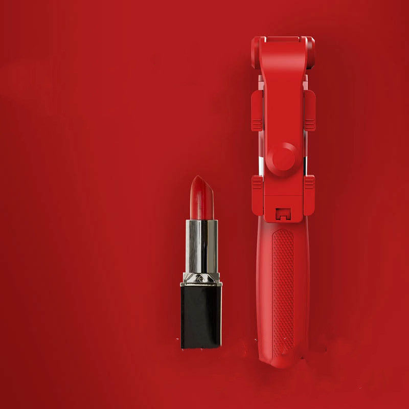 Color: Red, Model: L01S - Compatible with Apple, Tripod Selfie Stick Mobile Universal Live Triangle Bracket One Bluetooth Selfie Artifact