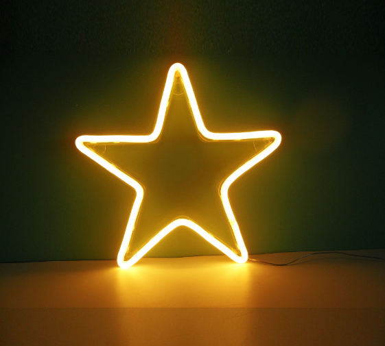 estilo: estrella F pequeña - Luces de neón LED que cuelgan luces decorativas de pared que abren luces de neón