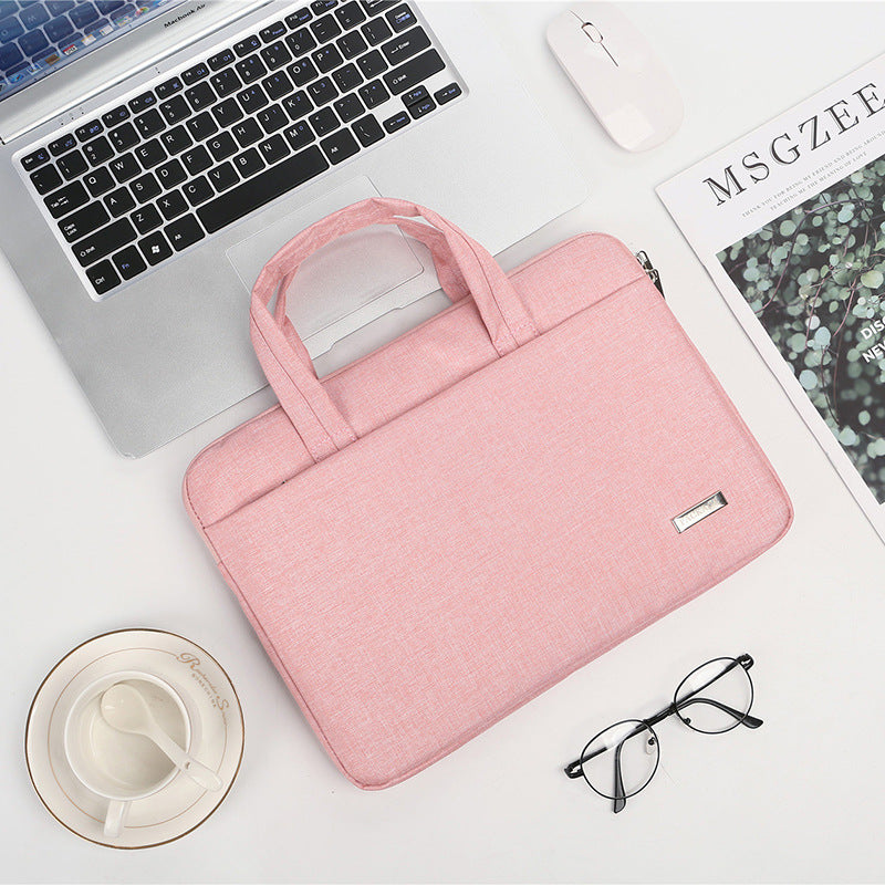 Color: Pink, Style: A-13to13.3inch, Size: - Men and women one-shoulder laptop liner bag
