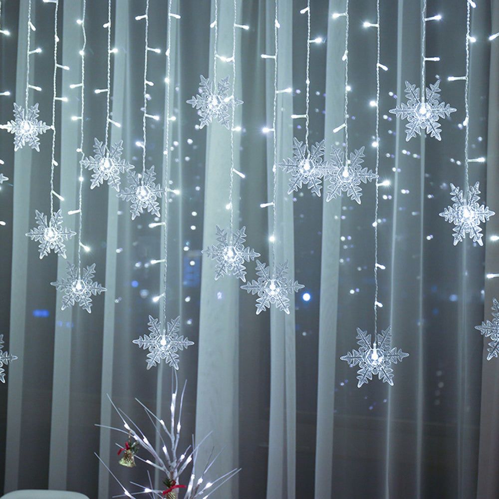 Color: White, Size: 3.5m-US 110V, Model: - LED ice bar lamp snowflake hanging