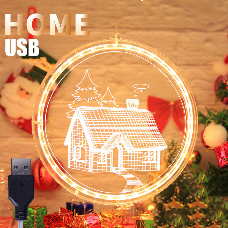 Style: Home - Led String Lamp Single 3d Hanging Lamp Christmas Home Decor