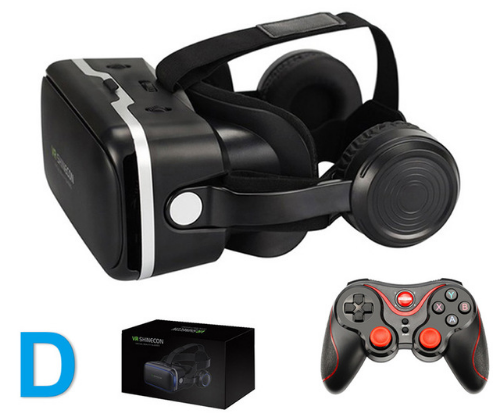 estilo: D - Original VR Shinecon Gafas De Realidad Virtual 120 Fov 3D Gafas Google Carton Con Auriculares Estéreo Caja Para Smartphone
