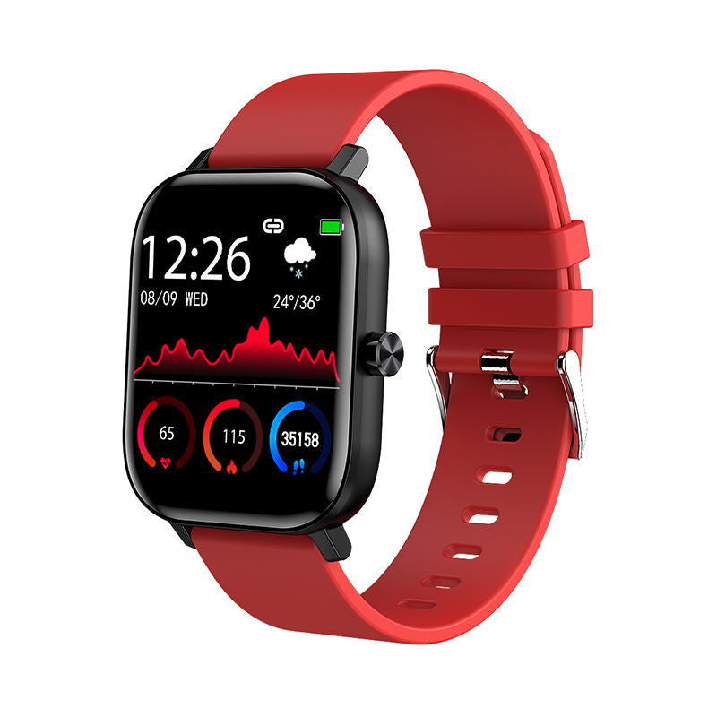 Color: Red - Unisex Smart Watch Waterproof Watch Smart
