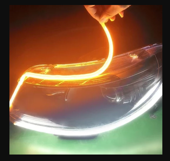 Color: White yellow, Size: 60cm-1pc, Quantity: - Daytime running light