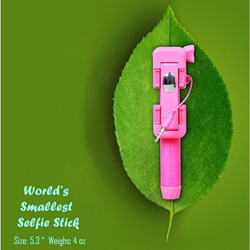 Color: Lime Green - Candy Bar Selfie Stick World's Smallest And Guaranteed To Fit In Your Pocket