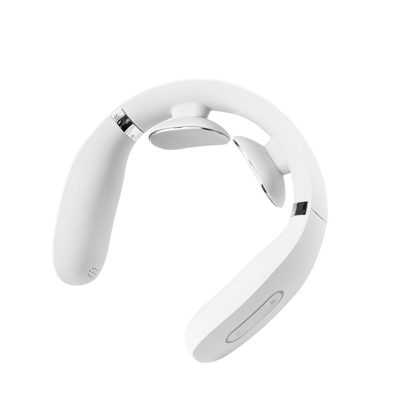 Neck protector shoulder cervical vertebra massager - Color: White English