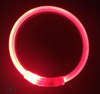 Color: Red, Size: 70CM-Light solder, style: - USB charging light collar night light dog collar LED Teddy Golden Retriever dog collar full dog breed