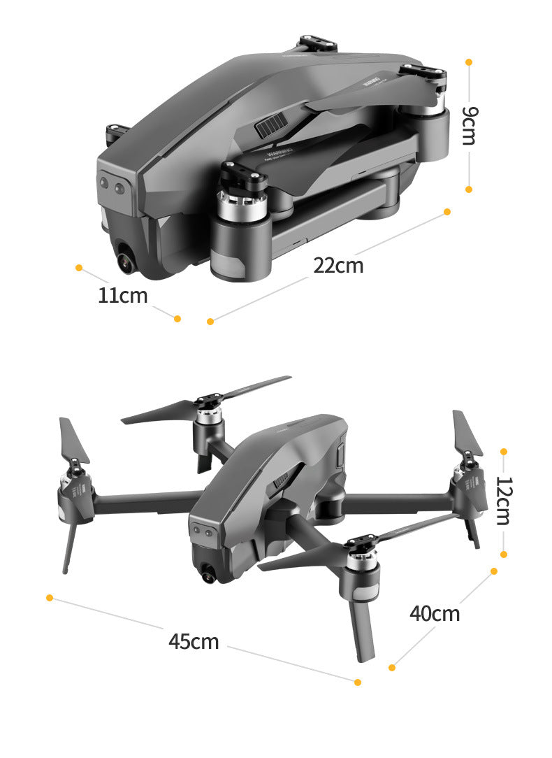Color: Grey, Style: 1080P - Professional GPS foldable drone
