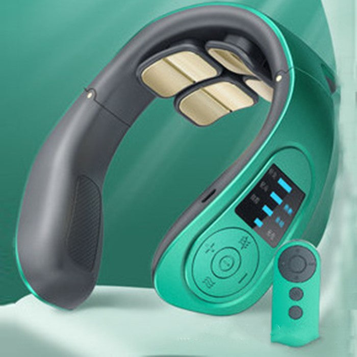 Color: Green, Style: C-USB, Model: - Electric intelligent cervical massage instrument
