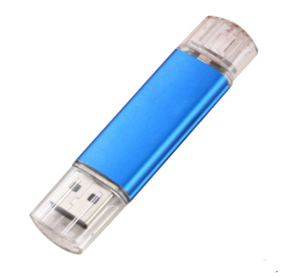 Color: Blue, style: Triple-128GB, Capacity: - Multi-function U disk mobile phone three-in-one U disk