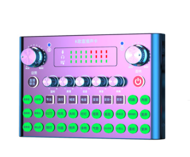 estilo: D - F007plus Equipo especial de transmisión en vivo, tarjeta de sonido, teléfono móvil, computadora, equipo universal de micrófono y canto de celebridades de Internet